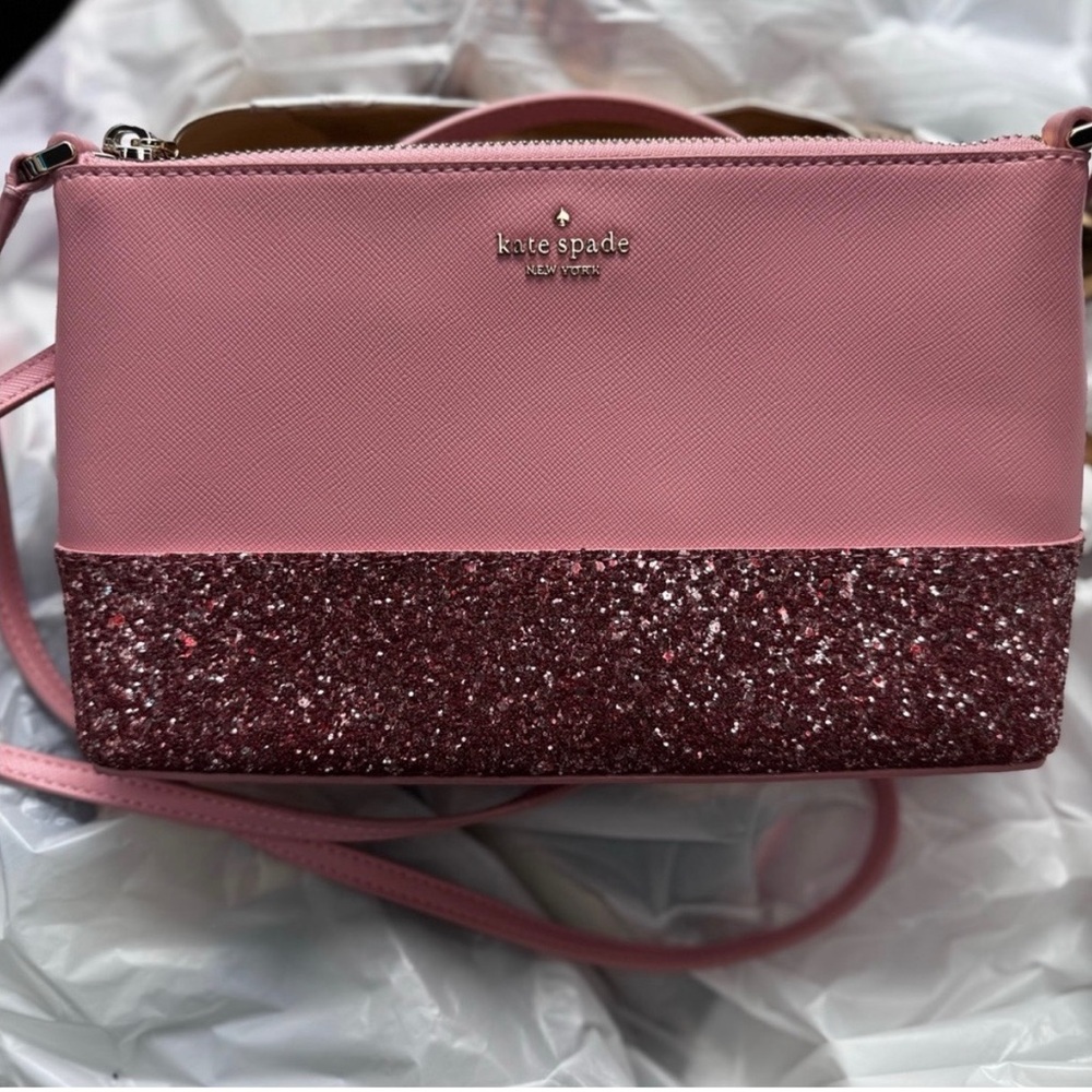 Kate Spade Pink Glitter Crossbody Bag